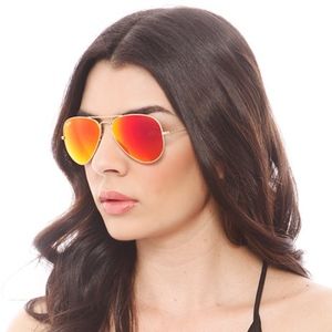 Ray-Ban Polarized Aviator Flash Lenses Sunglasses
